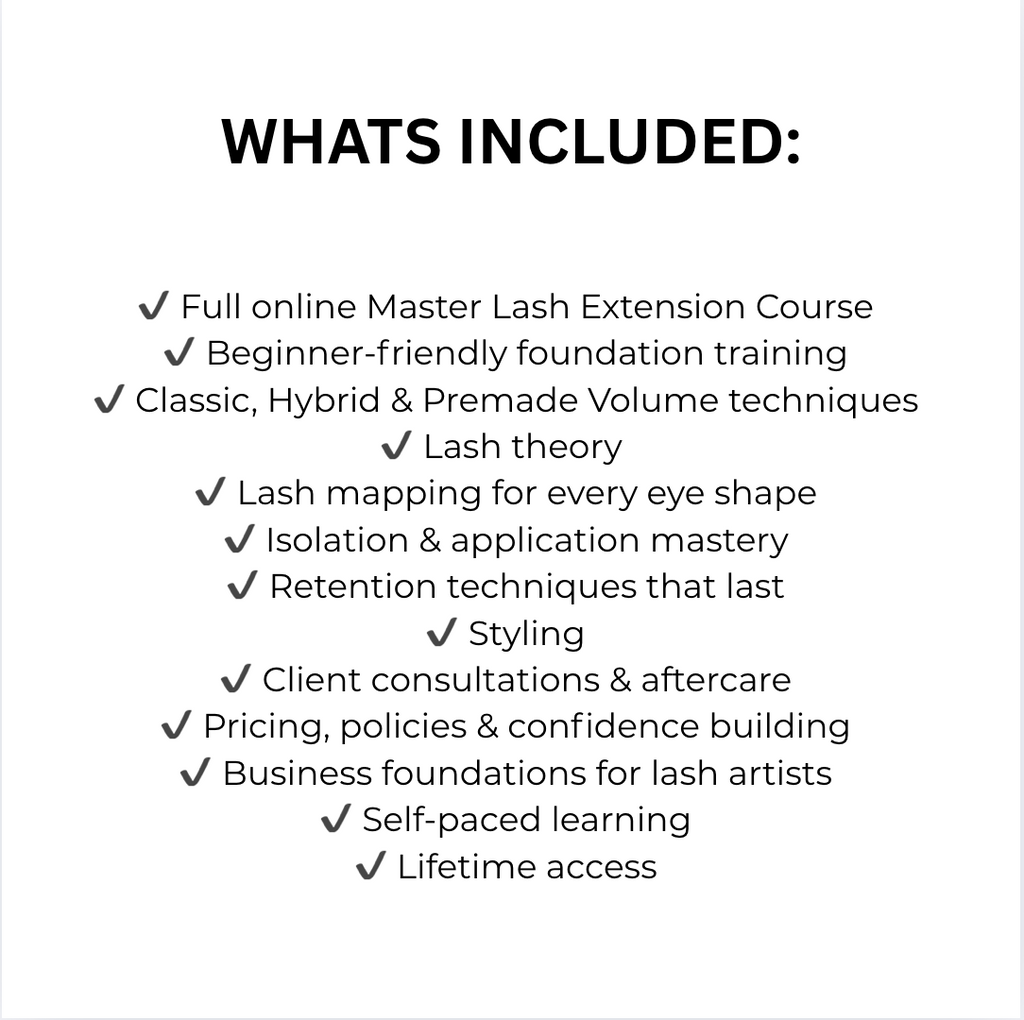 Online Master Lash Extension Course